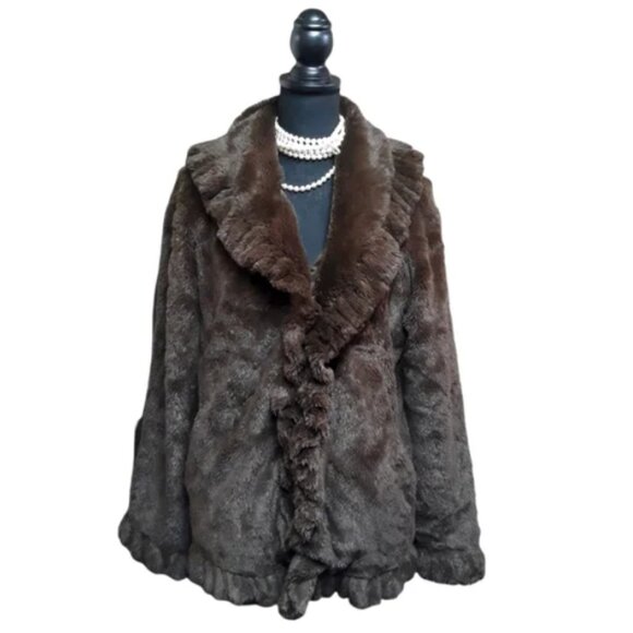 Damselle NY Faux Fur Jacket - Picture 1 of 9